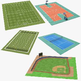 Sports Fields Collection 3D model